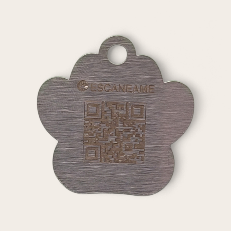 Placa de identificación con QR